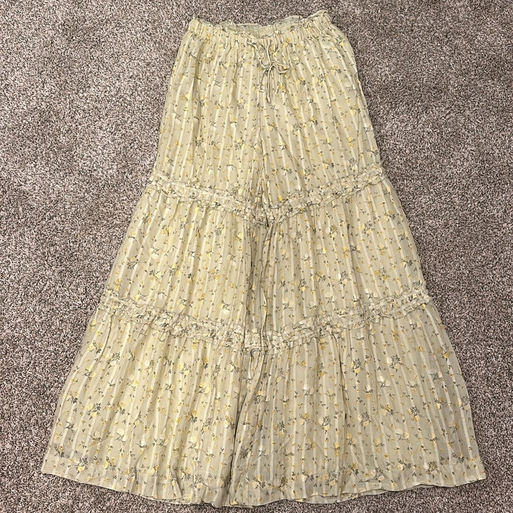 Free People Emmaline Tiered Wide Leg Pull On Pant Size XS Small & Large - Picture 6 of 7
